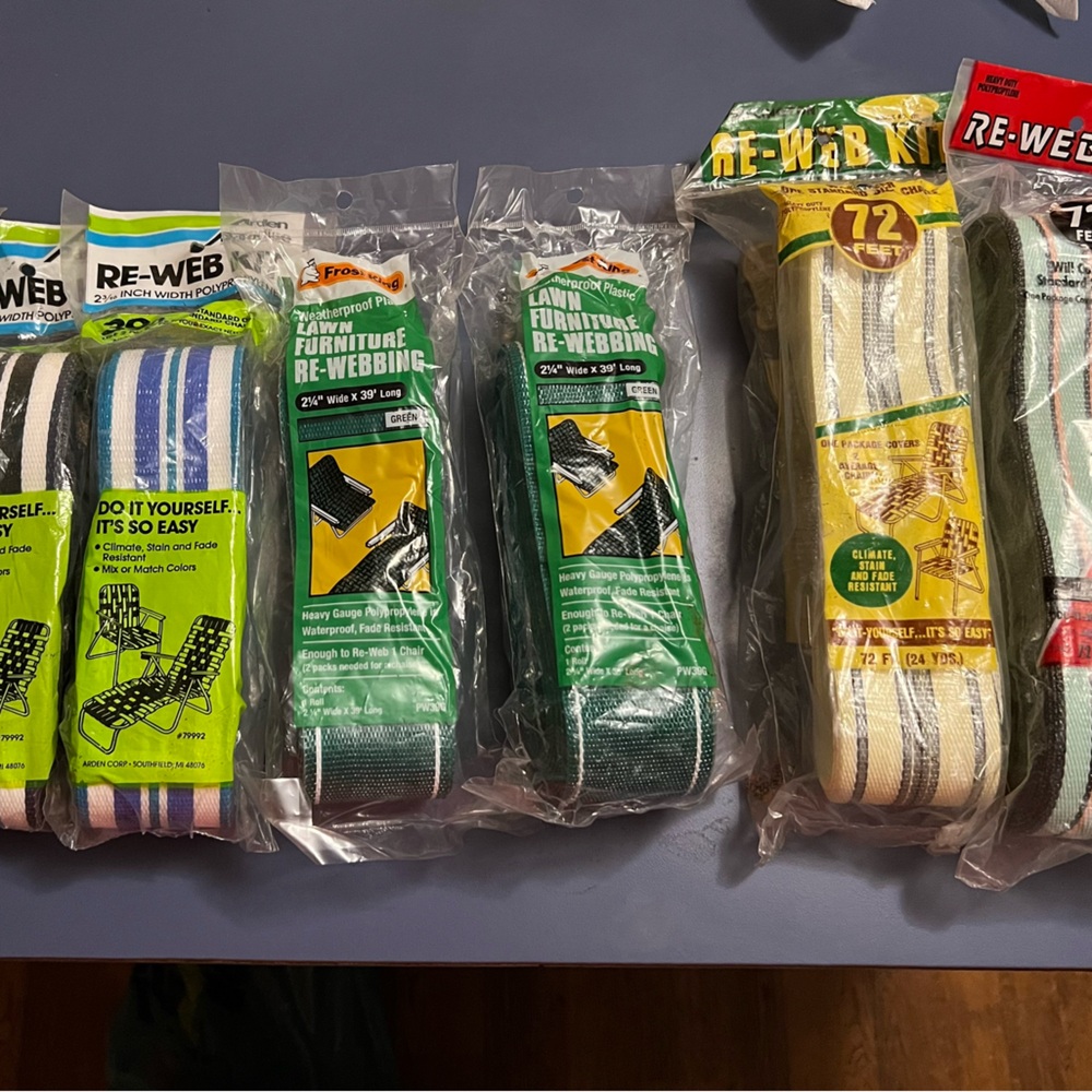 NWT Arden Paradise, Wellington, Frost king Re Webbing Kits/and Screws - Picture 2 of 9